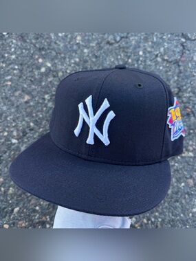Vintage New York Yankees Fitted Hat Cap Size 7 World Series 1999 59fifty Patch